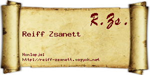 Reiff Zsanett névjegykártya