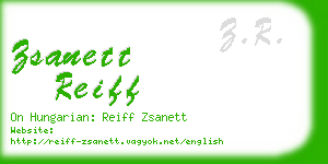 zsanett reiff business card